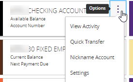 National Finance Management Group Online options button screenshot